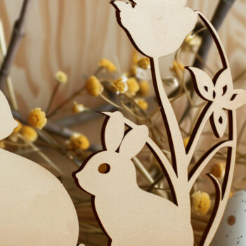 Intra απο ξύλο plywood Χρώμα wenge 3mm-4mm πάχος - Cricut Πασχαλινό Δίασταση 4x4 cm INTRAFABR-111860649 - Image 1