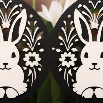 Intra απο ξύλο plywood Χρώμα wenge 3mm-4mm πάχος - Cricut Πασχαλινό Δίασταση 4x4 cm INTRAFABR-103063684 - Image 1