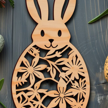 Intra απο ξύλο plywood Χρώμα wenge 3mm-4mm πάχος - Cricut Πασχαλινό Δίασταση 4x4 cm INTRAFABR-29822445 - Image 1