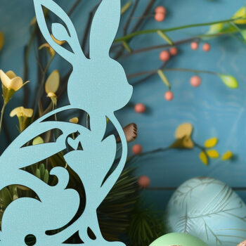 Intra απο ξύλο plywood Χρώμα wenge 3mm-4mm πάχος - Cricut Πασχαλινό Δίασταση 4x4 cm INTRAFABR-66789958 - Image 1