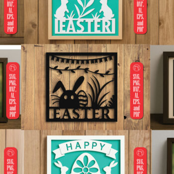 Intra απο ξύλο plywood  Χρώμα wenge 3mm-4mm πάχος - Πακέτο Πασχαλινής διακόσμησης τοίχων Cricut Δίασταση 4x4 cm INTRAFABR-27336330 - Image 1