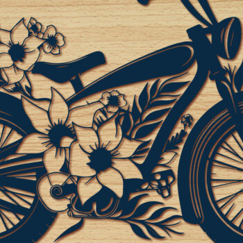 Intra απο ξύλο plywood  Χρώμα wenge 3mm-4mm πάχος - Σετ Cricut Element with Flowers Δίασταση 4x4 cm INTRAFABR-85391126 - Image 10