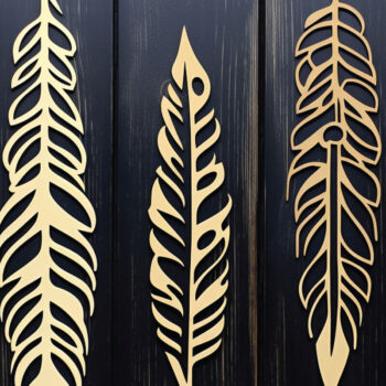 Intra απο ξύλο plywood  Χρώμα wenge 3mm-4mm πάχος - Πακέτο Διακόσμηση με φτερά Cricut Δίασταση 4x4 cm INTRAFABR-85390712 - Image 3