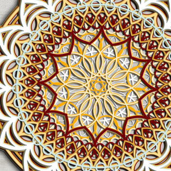 Intra απο ξύλο plywood  Χρώμα wenge 3mm-4mm πάχος - Αρχεία Cricut Αρχεία MANDALA για Cricut Δίασταση 5x12 cm INTRAFABR-83819673 - Image 3