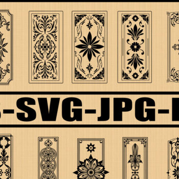 Intra απο ξύλο plywood Χρώμα wenge 3mm-4mm πάχος - Πακέτο Cricut Floral Frame Δίασταση 20x25 cm INTRAFABR-112295309 - Image 1