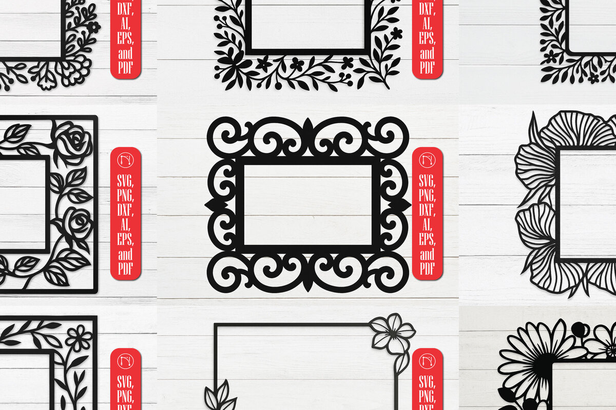 Intra απο ξύλο plywood  Χρώμα wenge 3mm-4mm πάχος - Πακέτο Cricut Floral ό Πλαίσιο Δίασταση 20x25 cm INTRAFABR-41158192