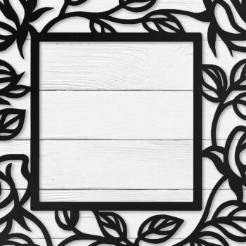 Intra απο ξύλο plywood  Χρώμα wenge 3mm-4mm πάχος - Πακέτο Cricut Floral ό Πλαίσιο Δίασταση 20x25 cm INTRAFABR-41158192 - Image 3