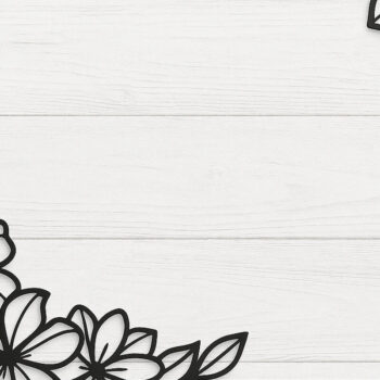 Intra απο ξύλο plywood  Χρώμα wenge 3mm-4mm πάχος - Πακέτο Cricut Floral ό Πλαίσιο Δίασταση 20x25 cm INTRAFABR-41158192 - Image 5