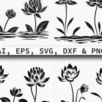 Intra απο ξύλο plywood  Χρώμα wenge 3mm-4mm πάχος - Πακέτο Cricut Floral Water Lily Δίασταση 30x20 cm INTRAFABR-97459093 - Image 1