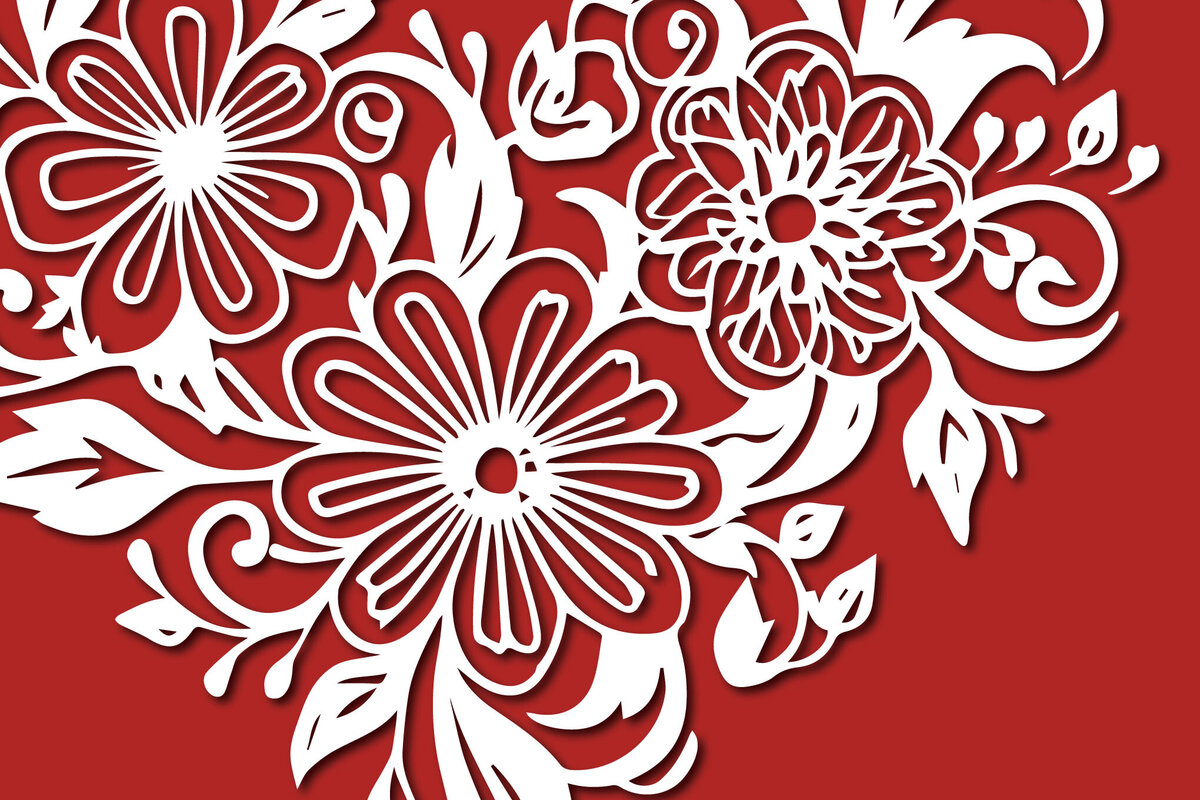 Intra απο ξύλο plywood  Χρώμα wenge 3mm-4mm πάχος - Cricut Flower Heart Cut Δίασταση 4x4 cm INTRAFABR-119346094