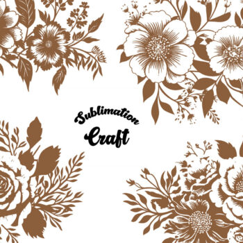 Intra απο ξύλο plywood  Χρώμα wenge 3mm-4mm πάχος - Πακέτο υ Cricut Flowers Cut Δίασταση 30x20 cm INTRAFABR-113838976 - Image 1