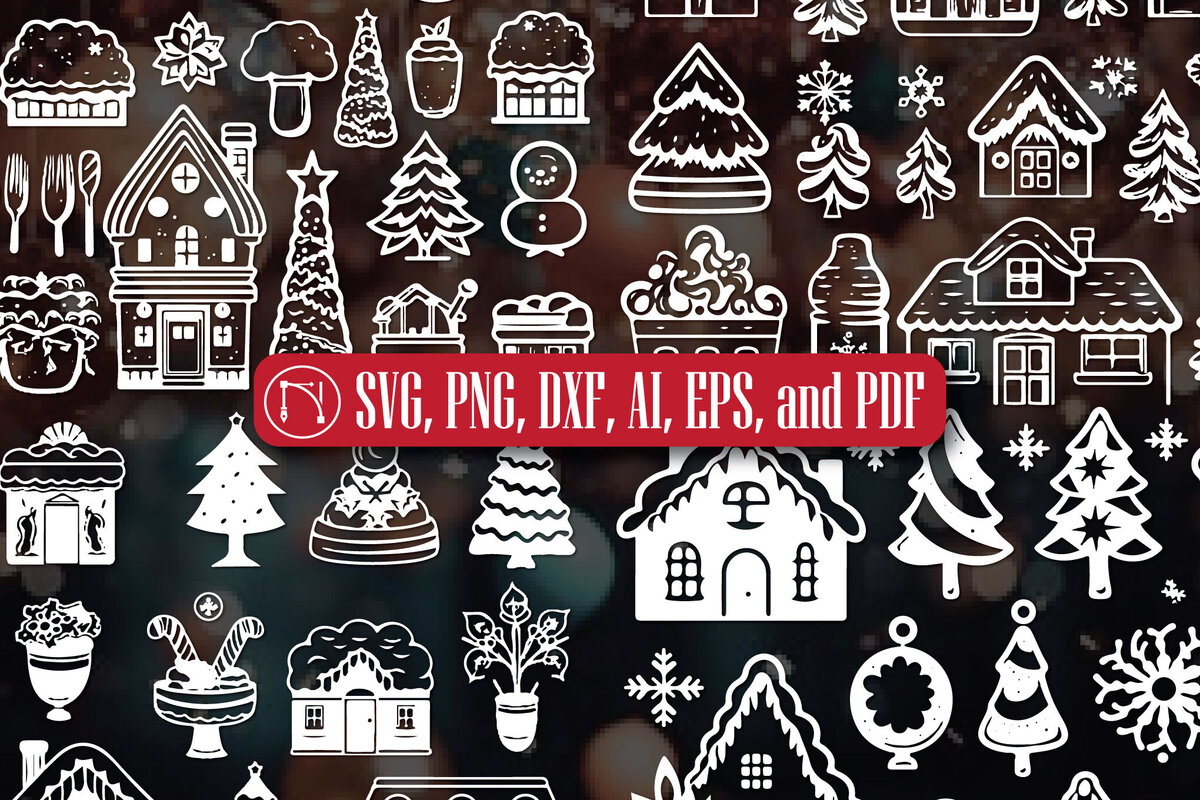 Intra απο ξύλο plywood  Χρώμα wenge 3mm-4mm πάχος - Σετ Cricut Frosty Christmas Delights Δίασταση 6x6 cm INTRAFABR-113839000