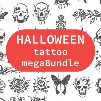 Intra απο ξύλο plywood Χρώμα wenge 3mm-4mm πάχος - Πακέτο Cricut Halloween Tattoo Δίασταση 15x15 cm INTRAFABR-24608023 - Image 1