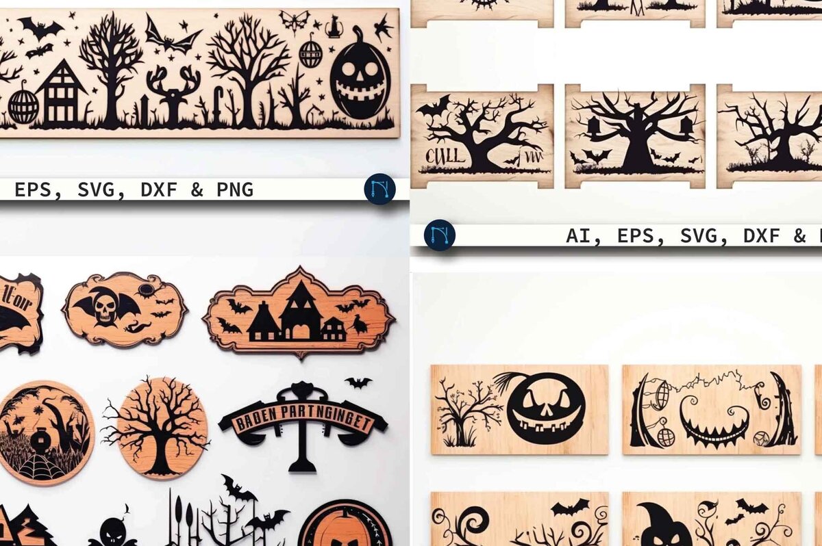 Intra απο ξύλο plywood  Χρώμα wenge 3mm-4mm πάχος - Πακέτο Ξύλινων πινακίδων Cricut Halloween Δίασταση 15x15 cm INTRAFABR-24608616