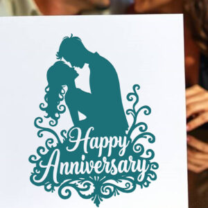 Intra απο ξύλο plywood Χρώμα wenge 3mm-4mm πάχος - Cricut Happy Anniversary Card Δίασταση 20x20 cm INTRAFABR-109192876