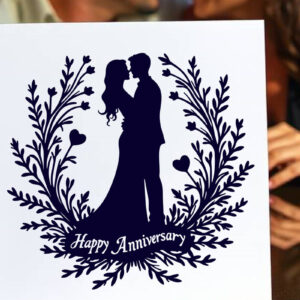 Intra απο ξύλο plywood Χρώμα wenge 3mm-4mm πάχος - Cricut Happy Anniversary Card Δίασταση 20x20 cm INTRAFABR-122575520