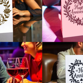 Intra απο ξύλο plywood Χρώμα wenge 3mm-4mm πάχος - Πακέτο κάρτας Cricut Happy Anniversary Δίασταση 20x20 cm INTRAFABR-87197737 - Image 1