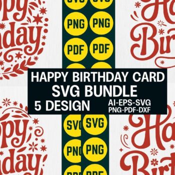 Intra απο ξύλο plywood Χρώμα wenge 3mm-4mm πάχος - Πακέτο κάρτας Cricut Happy Birthday Δίασταση 20x20 cm INTRAFABR-104774110 - Image 2