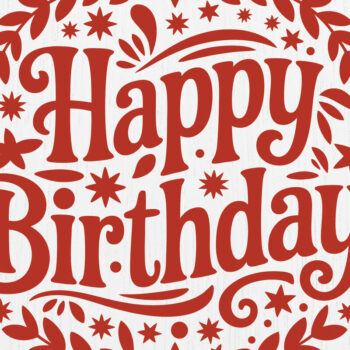 Intra απο ξύλο plywood  Χρώμα wenge 3mm-4mm πάχος - Cricut Happy Birthday Card Design 1 Δίασταση 20x20 cm INTRAFABR-119620239 - Image 1