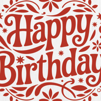 Intra απο ξύλο plywood Χρώμα wenge 3mm-4mm πάχος - Cricut Happy Birthday Card Design 2 Δίασταση 20x20 cm INTRAFABR-119620453 - Image 1