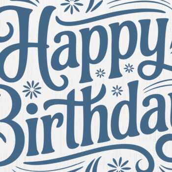 Intra απο ξύλο plywood  Χρώμα wenge 3mm-4mm πάχος - Cricut Happy Birthday Card Design 6 Δίασταση 20x20 cm INTRAFABR-119620588 - Image 1