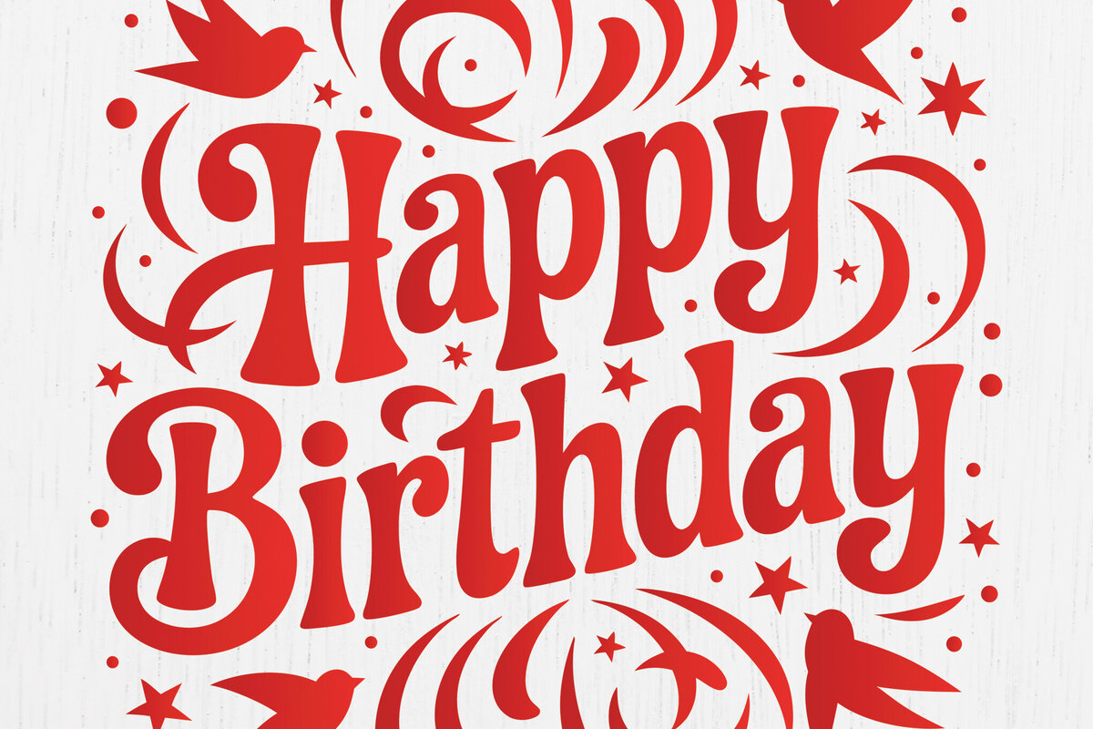 Intra απο ξύλο plywood  Χρώμα wenge 3mm-4mm πάχος - Cricut Happy Birthday Card Design15 Δίασταση 20x20 cm INTRAFABR-119619981