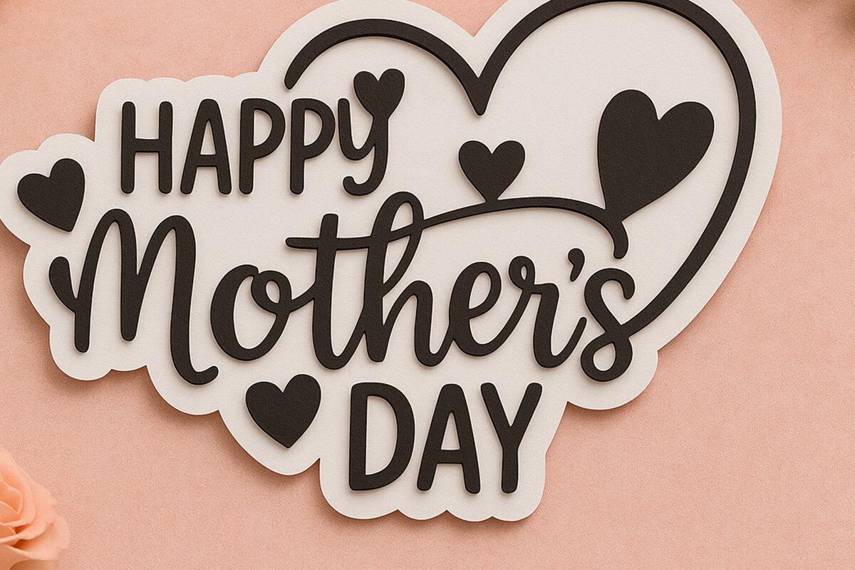 Intra απο ξύλο plywood  Χρώμα wenge 3mm-4mm πάχος - Cricut Happy Mother Day Cut Δίασταση 20x20 cm INTRAFABR-119620095