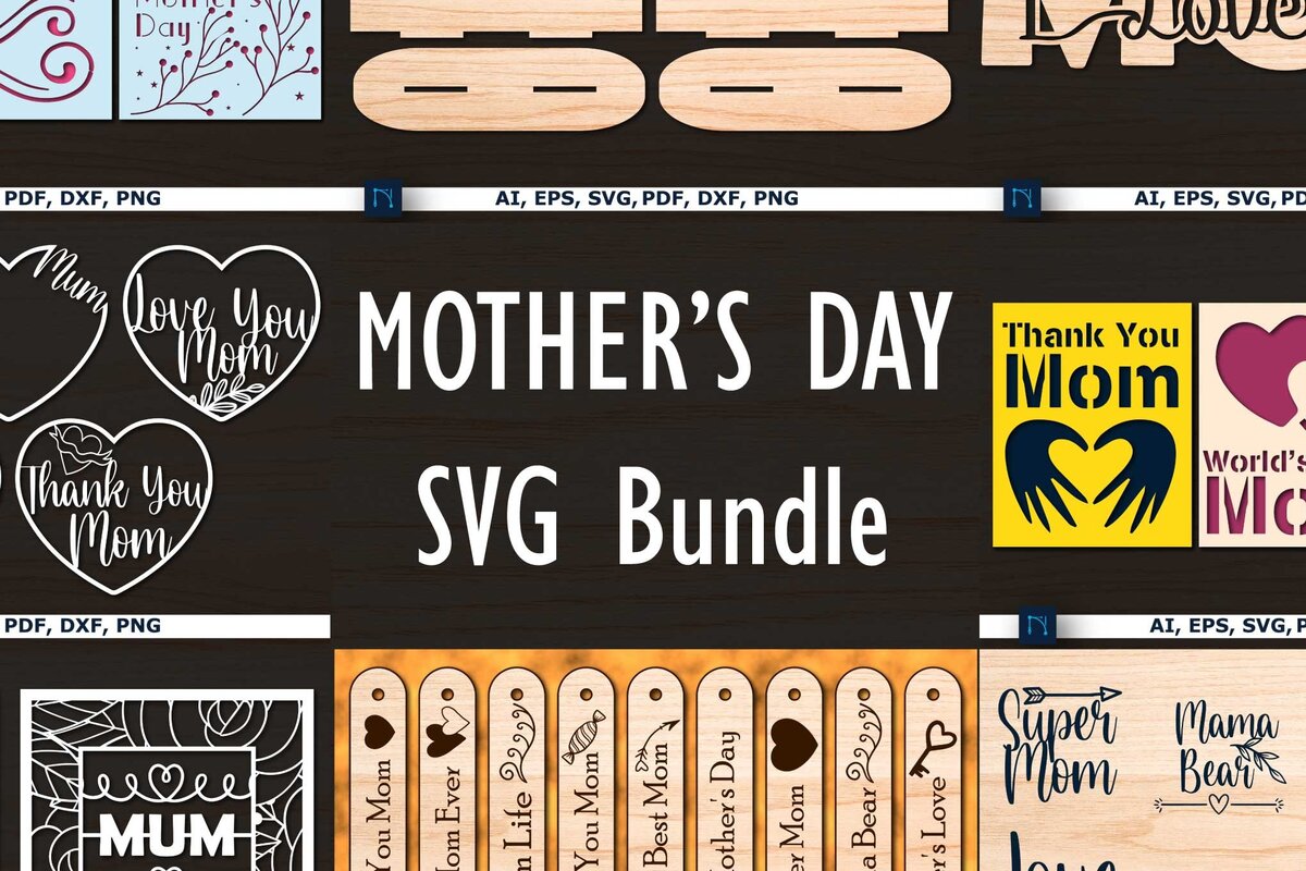 Intra απο ξύλο plywood  Χρώμα wenge 3mm-4mm πάχος - Πακέτο Cricut Happy Mother's Day Δίασταση 20x20 cm INTRAFABR-112615046