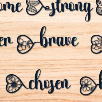 Intra απο ξύλο plywood  Χρώμα wenge 3mm-4mm πάχος - Πακέτο Inspirational Quote Cricut Δίασταση 20x20 cm INTRAFABR-120006576 - Image 1