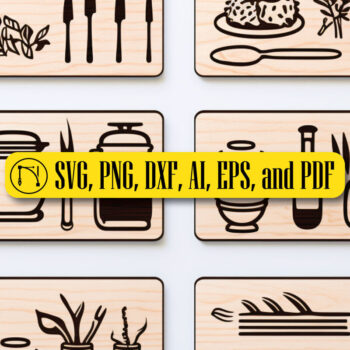 Intra απο ξύλο plywood Χρώμα wenge 3mm-4mm πάχος - Πακέτο Cricut Kitchen Decor MEGA Δίασταση 40x50 cm INTRAFABR-114392483 - Image 3