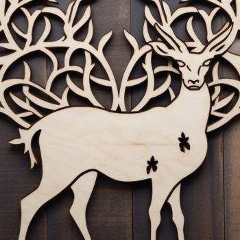 Intra απο ξύλο plywood  Χρώμα wenge 3mm-4mm πάχος - Cricut Deer Decor Δίασταση 30x20 cm INTRAFABR-83082926 - Image 1