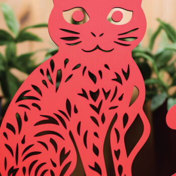 Intra απο ξύλο plywood Χρώμα wenge 3mm-4mm πάχος - Cricut Valentine Cat Δίασταση 4x4 cm INTRAFABR-84079882 - Image 5
