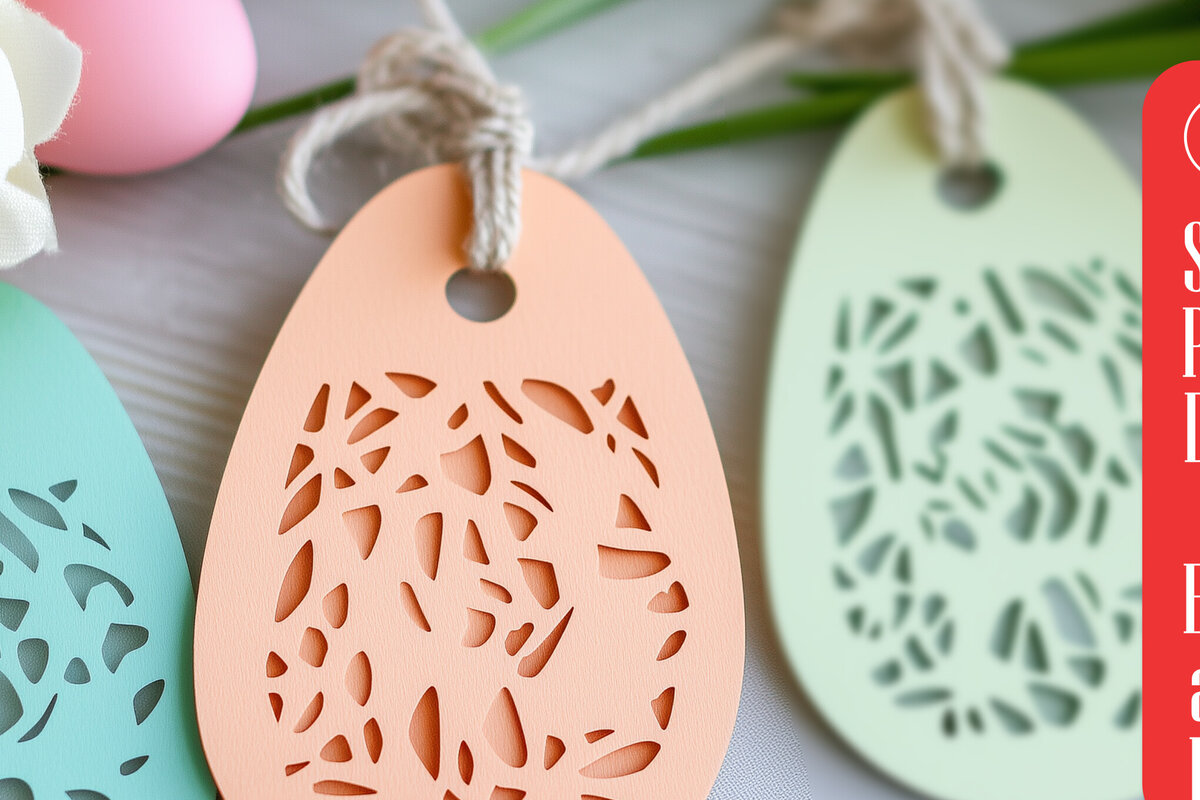 Intra απο ξύλο plywood  Χρώμα wenge 3mm-4mm πάχος - Πασχαλινά αυγά με στρώσεις Cricut Ετικέτα Cut F Δίασταση 4x4 cm INTRAFABR-115722078