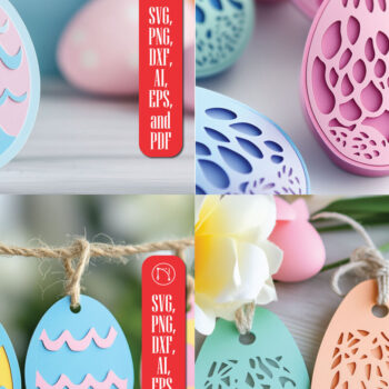 Intra απο ξύλο plywood  Χρώμα wenge 3mm-4mm πάχος - Σετ πασχαλινών αυγών με στρώσεις Cricut Δίασταση 4x4 cm INTRAFABR-102065333 - Image 1