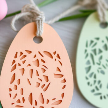 Intra απο ξύλο plywood  Χρώμα wenge 3mm-4mm πάχος - Σετ πασχαλινών αυγών με στρώσεις Cricut Δίασταση 4x4 cm INTRAFABR-102065333 - Image 3