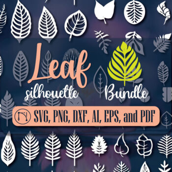 Intra απο ξύλο plywood  Χρώμα wenge 3mm-4mm πάχος - Cricut Leaf Silhouette Mega Bundle Δίασταση 30x20 cm INTRAFABR-102065340 - Image 1