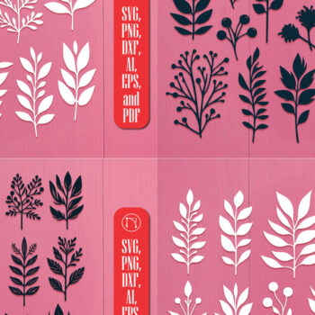 Intra απο ξύλο plywood  Χρώμα wenge 3mm-4mm πάχος - Πακέτο φυτών Cricut Natural Shapes Δίασταση 40x50 cm INTRAFABR-46564413 - Image 1