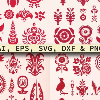 Intra απο ξύλο plywood  Χρώμα wenge 3mm-4mm πάχος - Cricut Paper Cut Boho Bundle Δίασταση 4x4 cm INTRAFABR-68886353 - Image 1