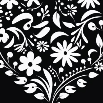 Intra απο ξύλο plywood  Χρώμα wenge 3mm-4mm πάχος - Cricut Paper Cut Floral Heart Δίασταση 4x4 cm INTRAFABR-61608460 - Image 1