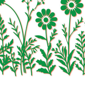 Intra απο ξύλο plywood 3mm-4mm πάχος - Πακέτο  με χαρτί Cricut Cut Wild Flowers Δίασταση 30x20 cm INTRAFABR-89285502