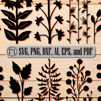 Intra απο ξύλο plywood  Χρώμα wenge 3mm-4mm πάχος - Πακέτο με χαρτί Cricut Cut Wild Flowers Δίασταση 10x15 cm INTRAFABR-104016771 - Image 1