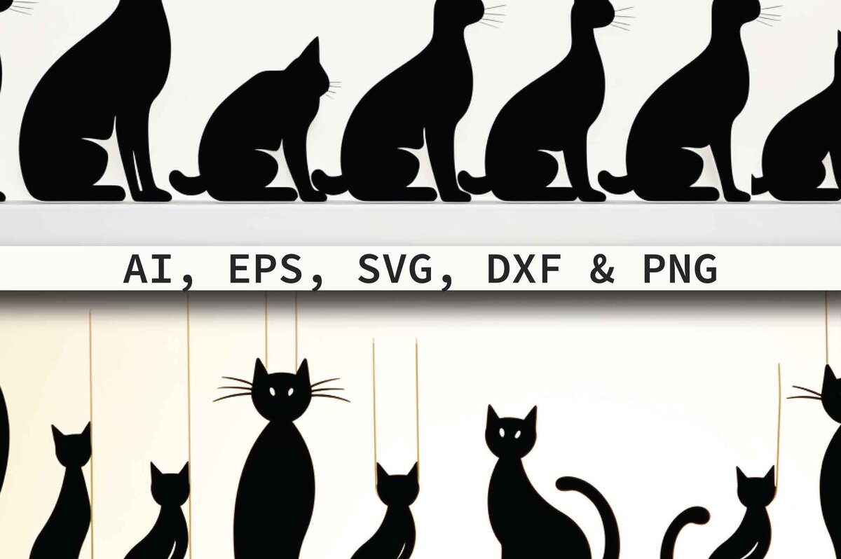 Intra απο ξύλο plywood  Χρώμα wenge 3mm-4mm πάχος - Πακέτο Cricut Papercut Cats Δίασταση 4x4 cm INTRAFABR-104009854