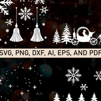 Intra απο ξύλο plywood Χρώμα wenge 3mm-4mm πάχος - Cricut Snowflakes and Sleigh Bells B Δίασταση 4x4 cm INTRAFABR-114488500 - Image 1