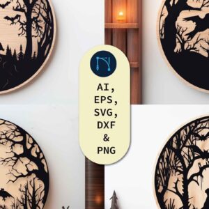 Intra απο ξύλο plywood  Χρώμα wenge 3mm-4mm πάχος - Πακέτο με στρογγυλή ξύλινη πινακίδα Cricut Δίασταση 4x4 cm INTRAFABR-64569378