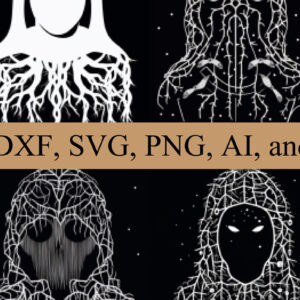 Intra απο ξύλο plywood  Χρώμα wenge 3mm-4mm πάχος - Πακέτο υ Cricut Spooky Cut Δίασταση 4x4 cm INTRAFABR-95128051