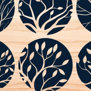 Intra απο ξύλο plywood  Χρώμα wenge 3mm-4mm πάχος - Πακέτο Cricut Tree Decor Art Wall Art Δίασταση 40x50 cm INTRAFABR-100381297
