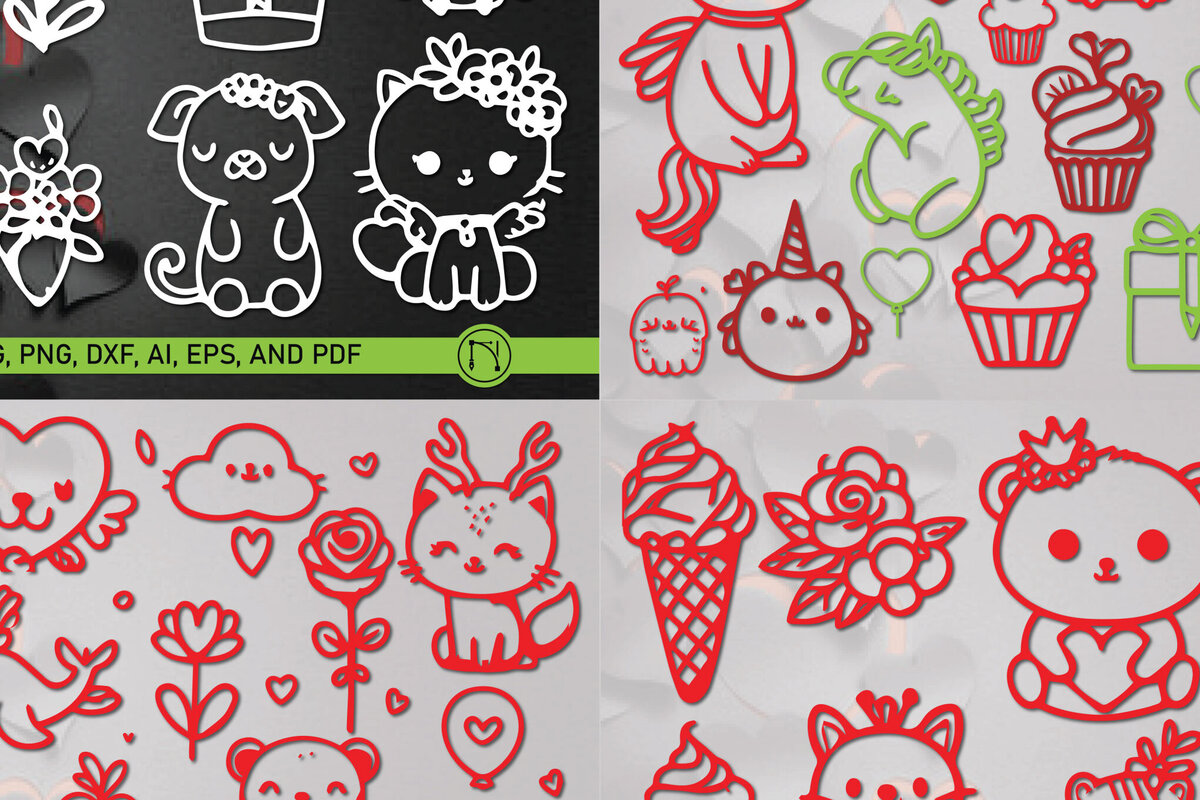 Intra απο ξύλο plywood  Χρώμα wenge 3mm-4mm πάχος - Πακέτο Cricut Valentine Animal Δίασταση 4x4 cm INTRAFABR-110613998