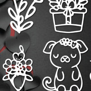 Intra απο ξύλο plywood  Χρώμα wenge 3mm-4mm πάχος - Πακέτο Cricut Valentine Animal Δίασταση 4x4 cm INTRAFABR-110613581