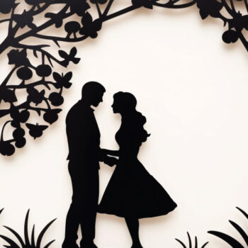 Intra απο ξύλο plywood  Χρώμα wenge 3mm-4mm πάχος - Πακέτο Cricut Valentine Couple Δίασταση 4x4 cm INTRAFABR-125383161 - Image 5