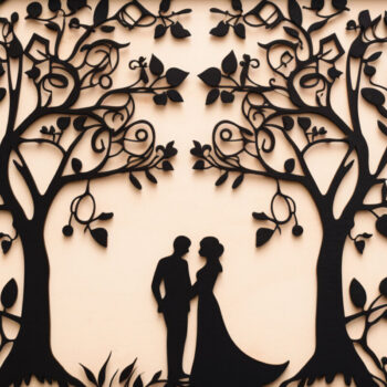 Intra απο ξύλο plywood  Χρώμα wenge 3mm-4mm πάχος - Πακέτο Cricut Valentine Decor Δίασταση 4x4 cm INTRAFABR-100383071 - Image 1